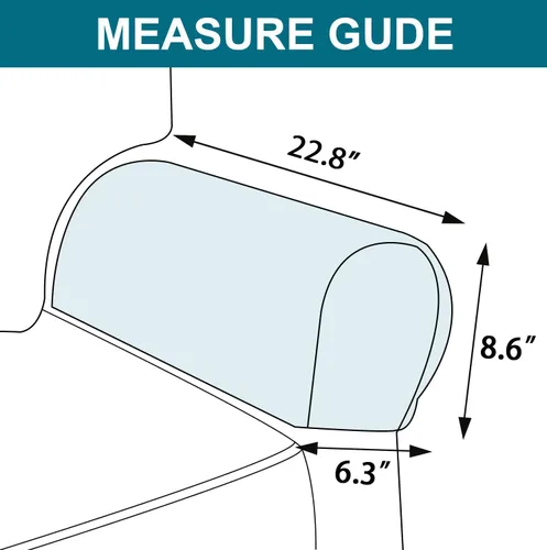 Vista 6 de Turquoize Fundas elásticas para reposabrazos para sillas y sofás, fundas para reposabrazos de sofá de elastano y jacquard, protector de muebles