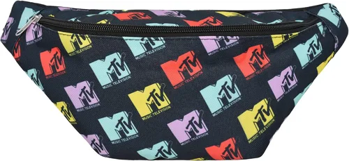 Vista 7 de Riñonera con logotipo de MTV, bolsa cruzada para cinturón Negro