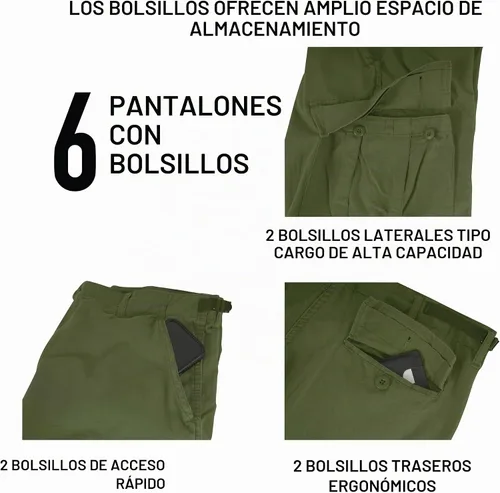 Vista 6 de Pantalón antifatiga clásico R/S Vietnam Rothco Verde oliva (Olive Drab)