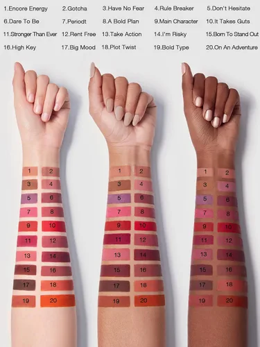 Vista 7 de SHEGLAM Dynamatte Boom Lápiz Labial Mate Impermeable de Larga Duración a Prueba de Transferencia Lápiz Labial - Un Plan Audaz