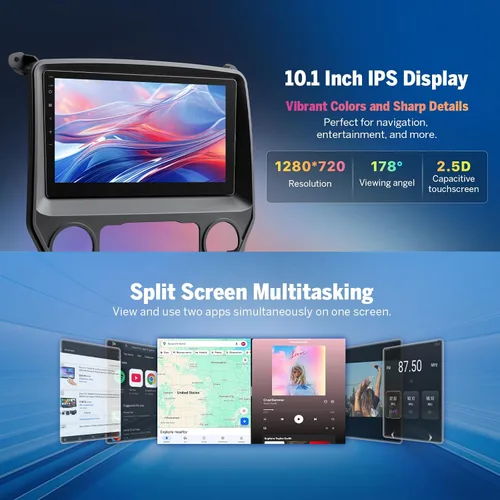 Vista 4 de Eonon Estéreo de coche de 10.1 pulgadas para Chevy Chevrolet Silverado/GMC Sierra 2014-2018, 2015 Silverado Radio CarPlay y Android Auto Head Unit