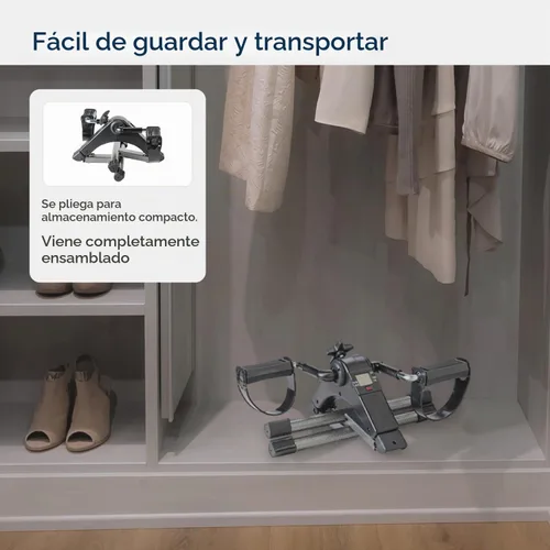 Vista 6 de Drive Medical Pedal para ejercicio plegable de lujo con pantalla electrónica, negro Modelo # RTL10273