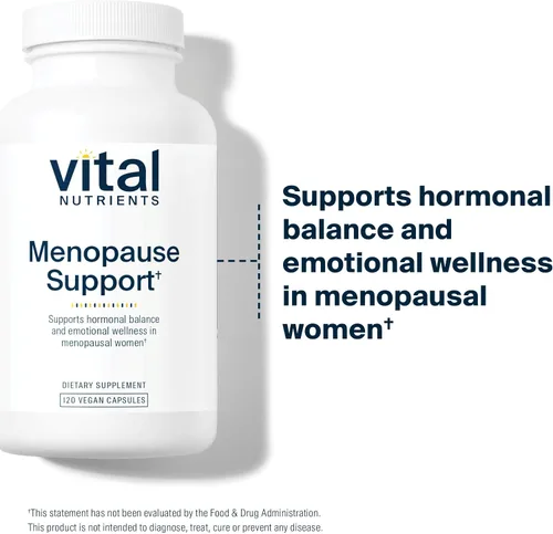 Vista 3 de Vital Nutrients Apoyo a la menopausia - Suplemento vegano para mujeres - Complejo de hierbas con cohosh negro y bayas de árbol Vitex para apoyo al