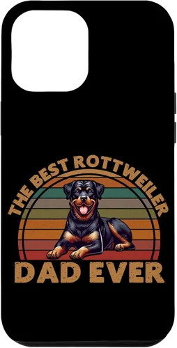 Vista 25 de Best Rottweiler Dad Ever Rottie Father Dog Parent Retro Case for iPhone 16