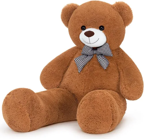 Vista 11 de Oso de peluche gigante de 47", enormes animales de peluche suaves, peluches suaves de 4 pies, gran oso de regalo para niños, novia, día de San Crema
