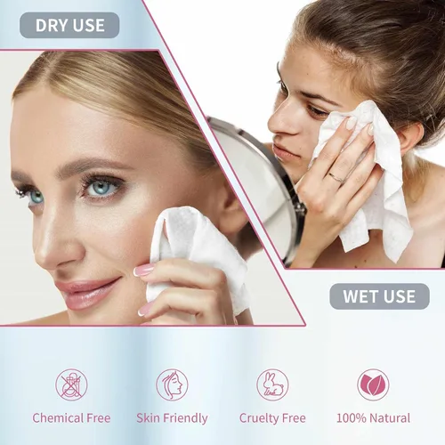Vista 6 de Toallitas desechables de secado rápido, toalla facial diaria, toallita facial, removedor de maquillaje, toallas de limpieza, ultra suaves, 40