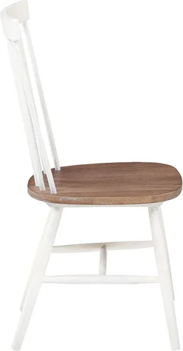Vista 6 de OSP Home Furnishings Eagle Ridge - Sillas de comedor tradicionales de madera maciza estilo Windsor, paquete de 2, color crema