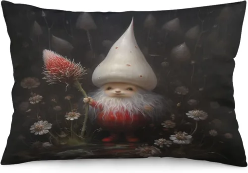 Vista 17 de Funda de almohada con escena de pueblo navideño con niños, fundas de almohada de 12 x 20 pulgadas, almohadas decorativas de Navidad para sofá, funda