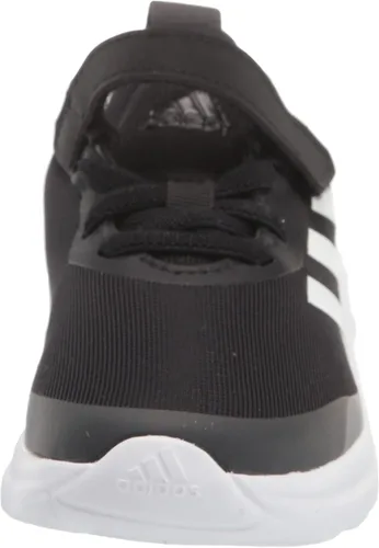 Vista 2 de adidas Fortarun - Tenis de correr elásticos unisex para niños Core NegroNube BlancoGris Seis