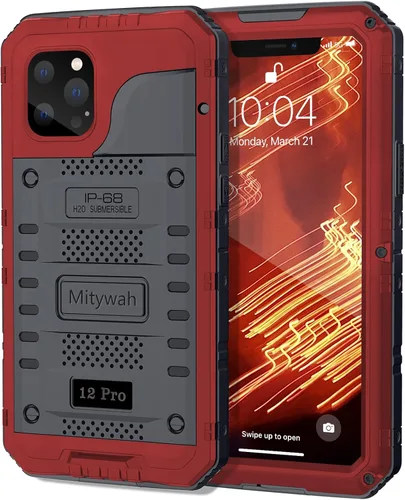 Vista 120 de Mitywah Funda impermeable para iPhone 7/iPhone 8 / iPhone SE 2020, funda de metal resistente de grado militar, protección de cuerpo completo