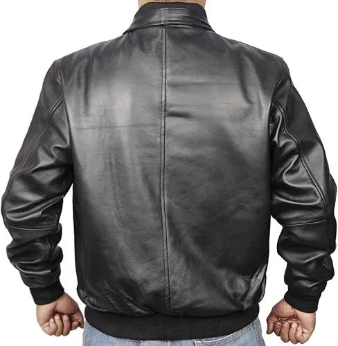 Vista 4 de Chaqueta de piel de oveja para hombre, estilo bombardero, VM19217202