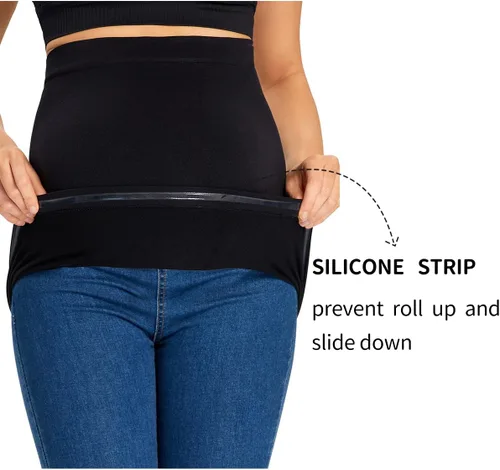 Vista 5 de Combinación de camisas de maternidad y extensores de cintura de pantalones, banda de vientre de maternidad sin costuras
