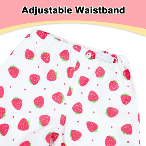 Vista 5 de MooMoo Baby Pantalones de pañales impermeables para entrenamiento para ir al baño, 2 paquetes de pañales cortos nocturnos para niños y niñas