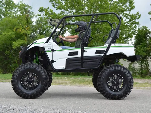 Vista 3 de SuperATV Kit de elevación resistente de 6 pulgadas para Kawasaki Teryx 4/800 (2016+) - Verde - Kit completo con ejes Rhino 2.0, barras
