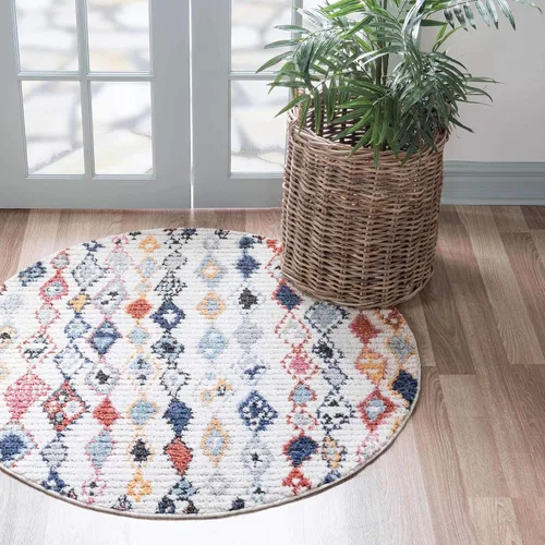 Vista 12 de Unique Loom Morocco Collection Abstract Tribal, alfombra bohemia (2 pies 2 pulgadas x 3 pies 0 rectangular, multi/azul)