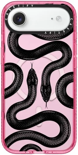 Vista 32 de CASETiFY Impact iPhone Air Case [Delgada/Compatible con Magsafe / 8.2 ft. Protección contra Caídas de Grado Militar 4X] - Lazos - Rosa Arcos