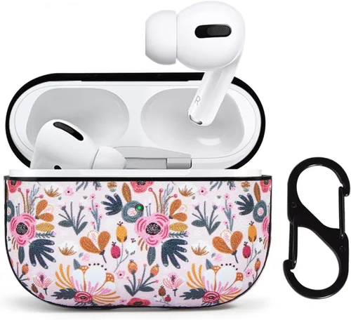 Vista 7 de Funda para Airpods Pro, bonita funda de piel con diseño de piña