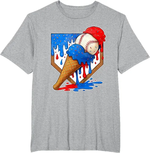 Vista 34 de Camiseta de béisbol desgastada para niños y jóvenes