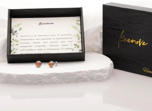 Vista 25 de Aretes de plata de ley con piedra natal de cristal real, joyería para mujer, moda occidental 925, envejecida, bohemia, hecha a mano, el mejor regalo