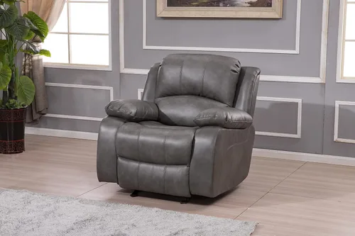 Vista 39 de Betsy Furniture Sofá reclinable de piel sintética con consola 8018, varios colores (beige, sofá biplaza)