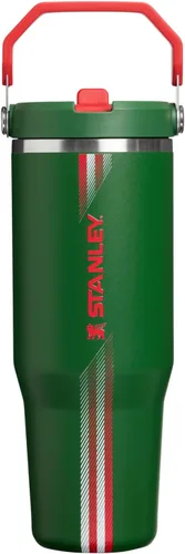 Vista 25 de STANLEY IceFlow 2.0 - Vaso con pajilla abatible con asa, 30 onzas, tapa giratoria y popote abatible, botella de agua a prueba de fugas, acero Tiza