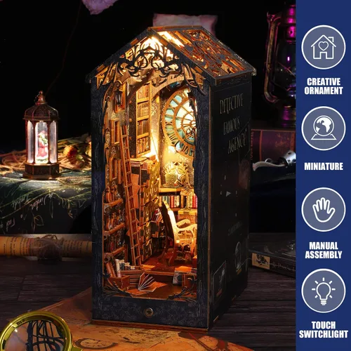 Vista 5 de Kits de rincón de libros para adultos – Sujetalibros 3D 2026 nuevo, kit de rincón de libros, decoración de estantería, kit de casa en miniatura