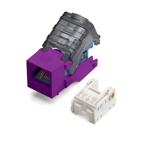Vista 24 de TRUE CABLE Conector Keystone sin herramientas Cat5e, sin blindaje (UTP), PoE++ (4PPoE) 100W, certificación UL, verificado ETL, certificado ANSI/TIA