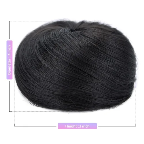 Vista 3 de 2 extensiones de moño de cabello, accesorio de peluca, extensiones de cabello rizado y ondulado, extensiones de cabello recogido, extensión de moño