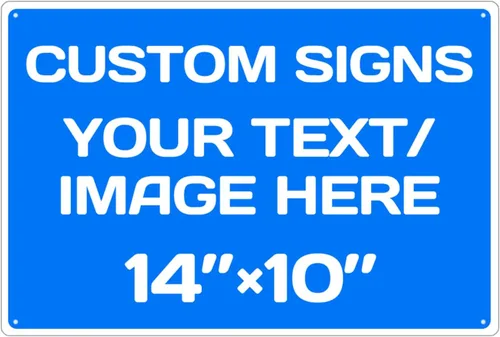 Vista 58 de Letreros metálicos personalizados de aluminio resistentes a la intemperie, texto e imagen personalizados, varios tamaños, peligro, jardín, puerta