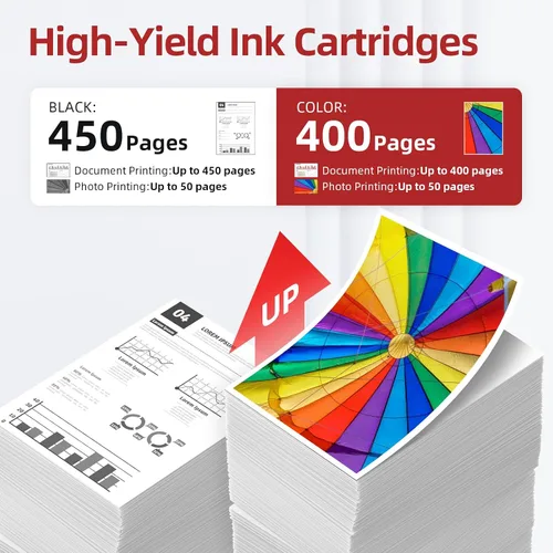 Vista 3 de PG-275XL CL-276XL Compatible para cartuchos de tinta Canon 275 y 276 para impresoras Canon Ink 275 y 276 PG-275 CL-276 para Canon PIXMA TS3722