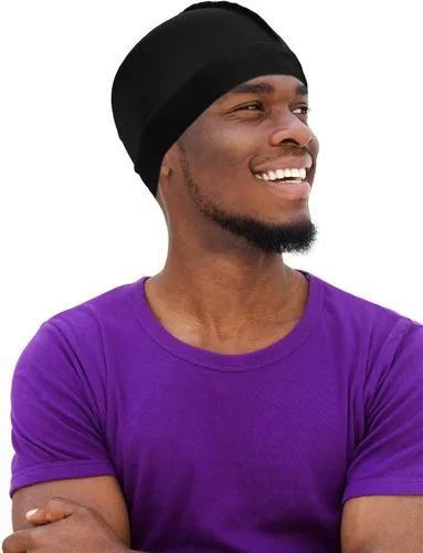 Vista 5 de 8 gorras de seda Durag con ondas elásticas para la cabeza, cola larga, correas anchas
