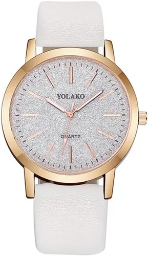 Vista 6 de CdyBox Reloj de pulsera de cuarzo con esfera grabada esmerilada para mujer, paquete de 6