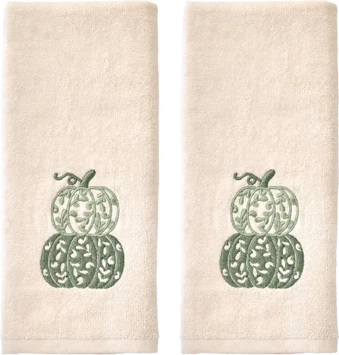 Vista 12 de SKL Home Juego de toallas de mano para otoño, cosecha, otoño, dar gracias, hogar, para baño, cocina, bar y regalo, natural, 2