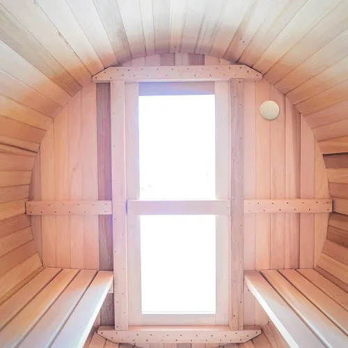Vista 3 de Vindar Ventilación de aire para sala de sauna, 3.58 pulgadas, redonda, de madera, de Aspen, ventilación de aire de escape ajustable para sauna
