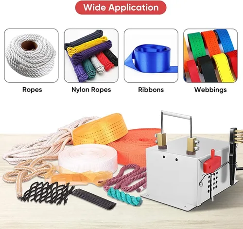 Vista 5 de 30W Electric Hot Knife Rope Cutter, Desktop Hot Cutting Machine, with Copper Brush and Wrench, Max Temperature 500℃, Cutting Width Max.60mm, for