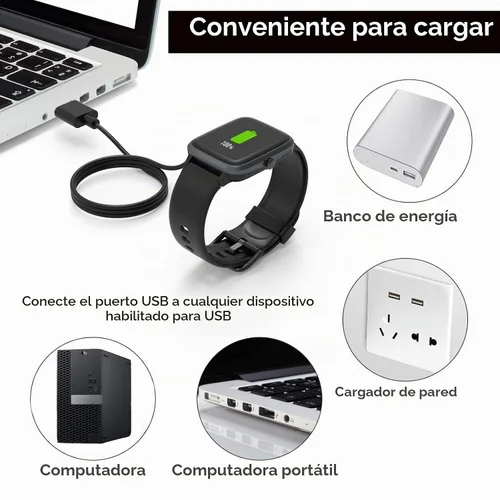 Vista 7 de Compatible con cargador de reloj inteligente Argom Skeiwatch C30 C70, [2 unidades, modelo A+modelo B, solo un ajuste] Cable de carga magnético