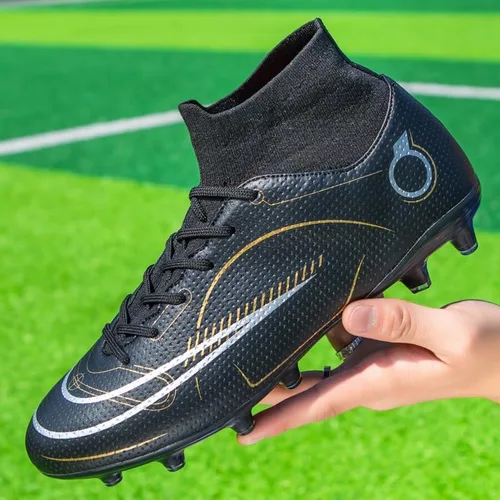 Vista 3 de Favdeol Botas de fútbol para hombre, para interiores, césped ligero, rendimiento, para entrenamiento, para terreno suave, botas de fútbol atléticas