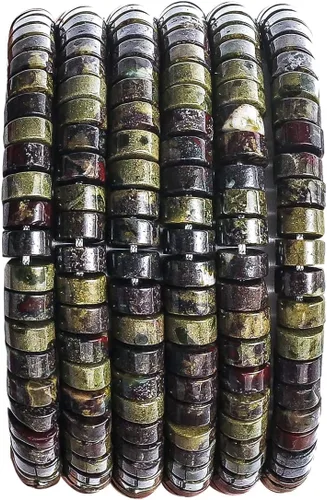 Vista 21 de Abalorios Espaciadores de Jade Natural Africano 4x2mm 38cm/str Redondos Planos Semipreciosos para Hacer Pulseras y Collares Jade africano