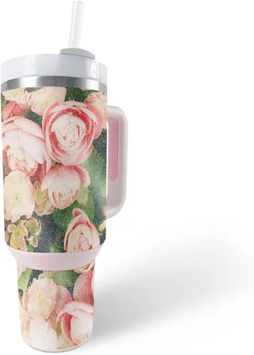Vista 7 de MightySkins - Vaso con purpurina brillante compatible con Stanley The Quencher H2.0 FlowState de 40 onzas, Crazy Tikis, acabado protector y duradero