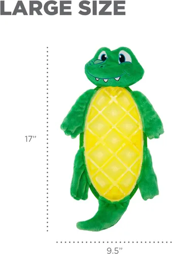 Vista 6 de Outward Hound Bubble Palz - Juguete de peluche para perro, caimán, tamaño L