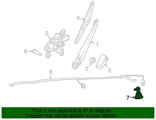 Vista 4 de Mopar 68175211AA Boquilla para limpiaparabrisas (trasera) Jeep Grand Cherokee