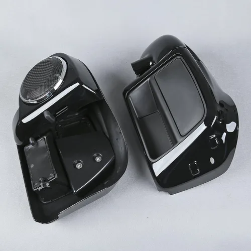 Vista 8 de Carenado inferior de pierna ventilada + altavoces de 6.5 pulgadas con rejillas para Harley Touring Road King FLHR Road Glide FLTRX Street Glide FLHX