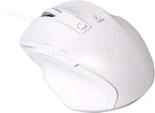 Vista 4 de ナカバヤシ(Nakabayashi) Digio2 Z8345 Ultimate Shape Wired Mouse, 5 Buttons, Blue LED, Medium, Blue