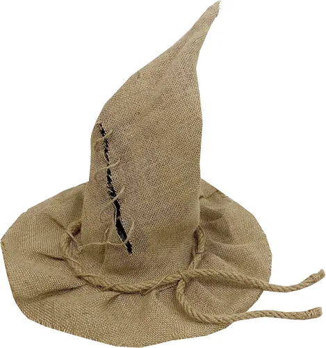 Vista 4 de Máscara de terror de Halloween con pelo de pajita, espeluznante saco de arpillera aterrador, máscara de cosplay para fiesta de disfraces para adultos