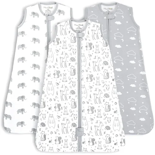 Vista 15 de Mama Cheetah Saco de dormir para bebé de 0.5 TOG, Manta portátil de algodón orgánico para bebé con cremallera bidireccional, Saco de dormir
