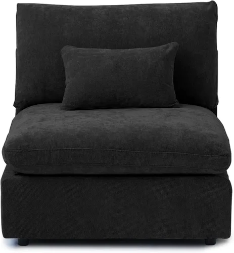 Vista 55 de WJShome Sofá Seccional Cloud Couch de 83 pulgadas para sala de estar, sofá seccional modular relleno de plumón, sofás en forma de L con otomana