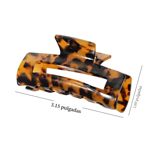 Vista 3 de 4 piezas de pinzas para el cabello, pasadores de cabello de acetato en forma de plátano, pinzas de mandíbula de mariposa francesa, horquilla