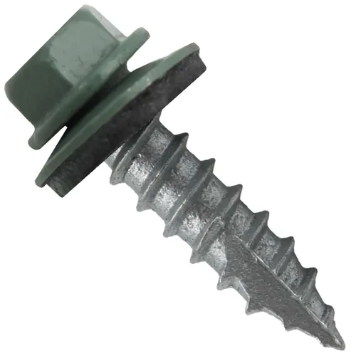 Vista 12 de HERR #14 CHARCOAL Tornillo de techo de chapa metálica de cabeza hexagonal: 250 tornillos x 1
