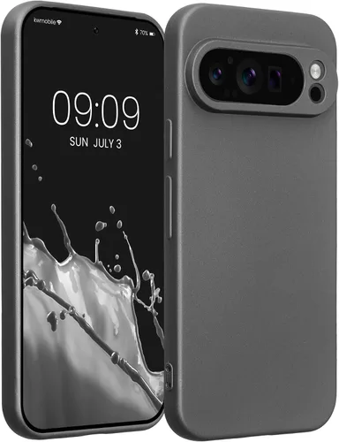 Vista 189 de kwmobile Funda compatible con Google Pixel 9 - Funda protectora delgada de TPU para teléfono - Acabado mate suave - Piedra antigua