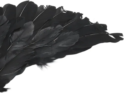 Vista 7 de Alas de ángel negras disfraz de ángel de otoño disfraz de fiesta de Halloween cosplay ala de ángel de plumas para niños adultos y mujeres S
